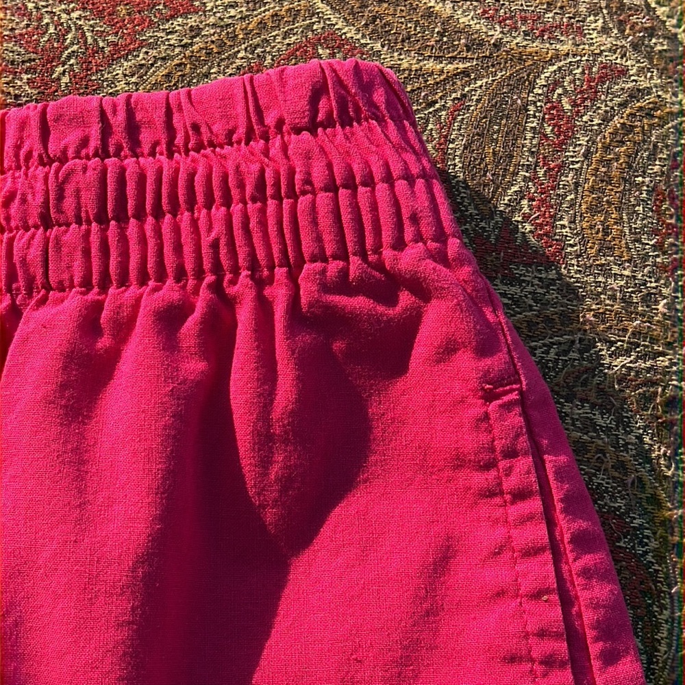Woolrich Women Vintage Elastic-Waist High-Waist Button-fly Shorts, Magenta |L - Picture 9 of 11